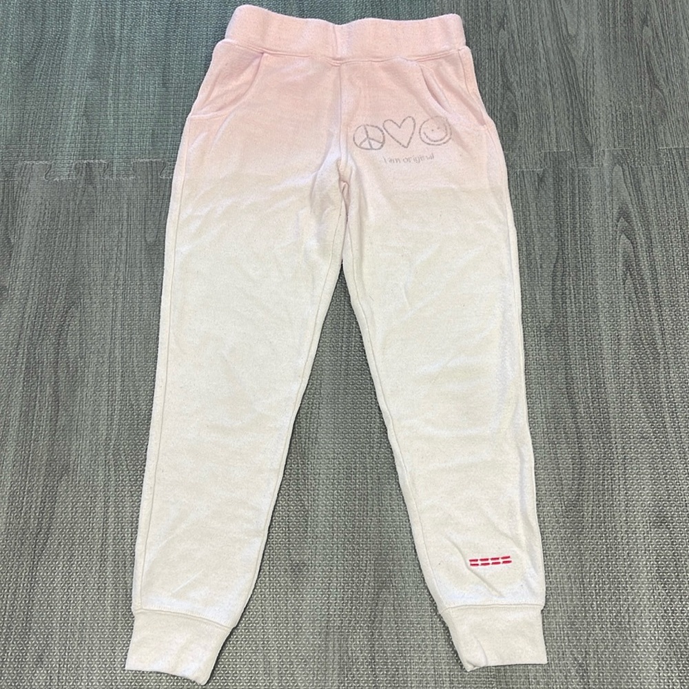Peace Love World Pink Ombre Joggers - Girls Size S